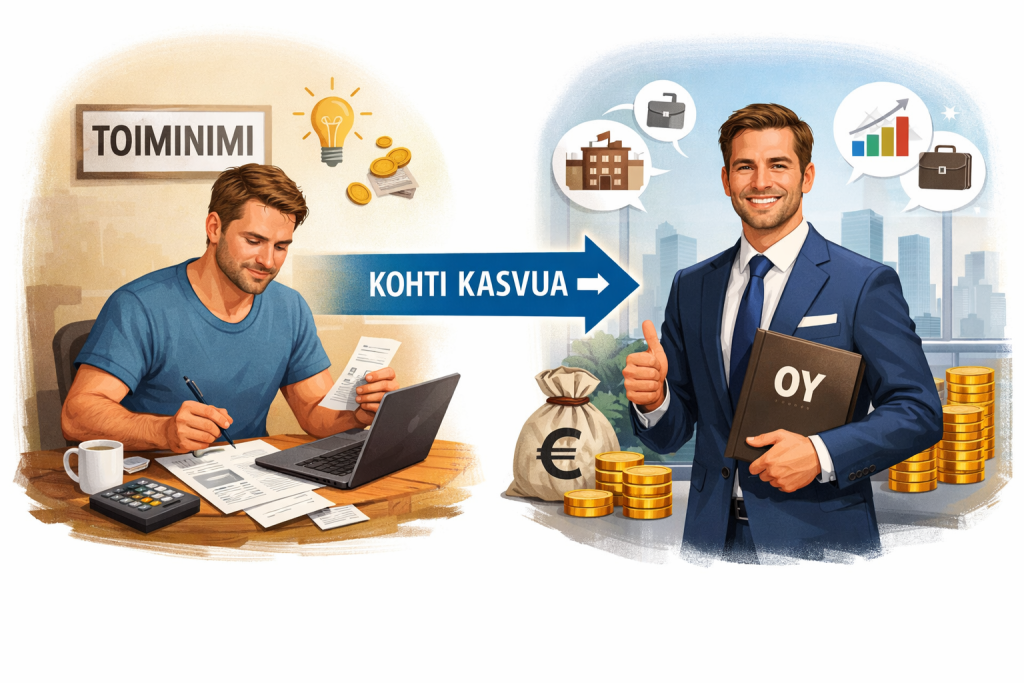 toiminimestä osakeyhtiöksi muutos